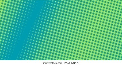 Dots halftone green color pattern gradient texture with technology digital background. Dots pop art comics with nature graphic design.