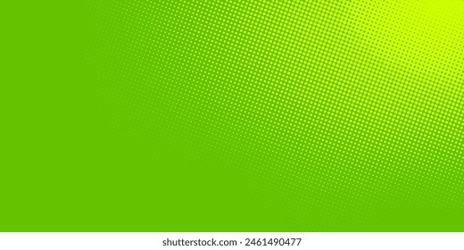 Dots halftone green color pattern gradient texture with technology digital background. Dots pop art comics with nature graphic design.