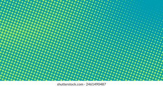 Dots halftone green color pattern gradient texture with technology digital background. Dots pop art comics with summer background.