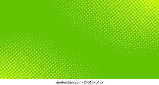 Dots halftone green color pattern gradient texture with technology digital background. Dots pop art comics with nature graphic design.