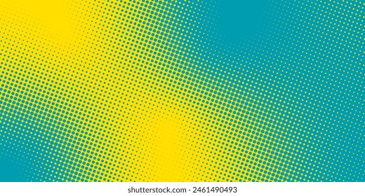 Dots halftone green color pattern gradient texture with technology digital background. Dots pop art comics with nature graphic design.