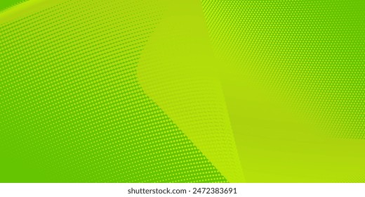 Dots halftone green color pattern gradient texture with technology digital background. Dots pop art comics with nature graphic design.