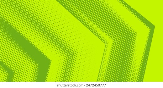 Textura de degradado de patrón de color verde de semitono de puntos con fondo digital de tecnología. Cómics de pop art con Diseño gráfico de la naturaleza.