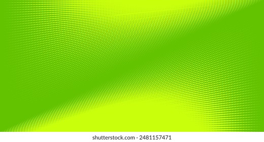 Dots halftone green color pattern gradient texture with technology digital background. Dots pop art comics with nature graphic design.