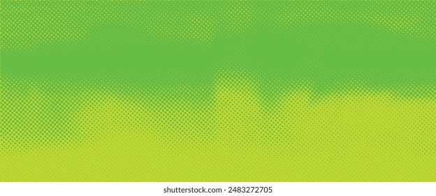 Dots halftone green color pattern gradient texture with technology digital background. Dots pop art comics with nature graphic design EPS 10