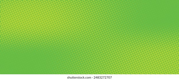 Dots halftone green color pattern gradient texture with technology digital background. Dots pop art comics with nature graphic design