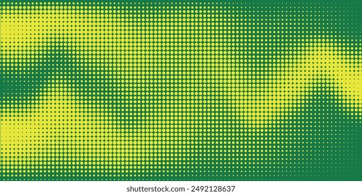 Punkte Halbton Grün Farbmuster Gradient Textur mit Technologie Digital Hintergrund. Dots Pop Art Comics mit Nature Grafikdesign	