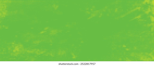 Dots halftone green color pattern gradient texture with technology digital background. Dots pop art comics with nature graphic design.
