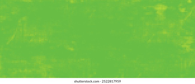 Dots halftone green color pattern gradient texture with technology digital background. Dots pop art comics with nature graphic design.