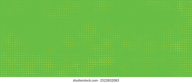 Dots halftone green color pattern gradient texture with technology digital background. Dots pop art comics with nature graphic design.