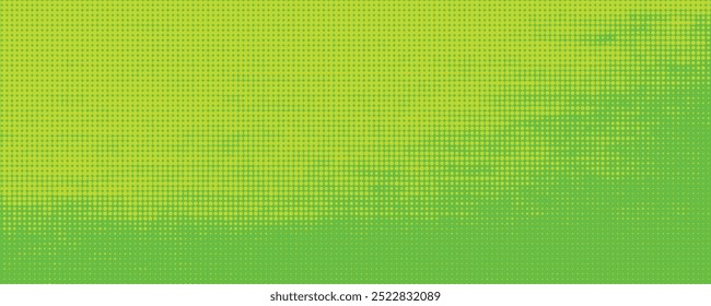Dots halftone green color pattern gradient texture with technology digital background. Dots pop art comics with nature graphic design.