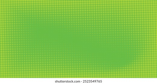 Dots halftone green color pattern gradient texture with technology digital background. Dots pop art comics with nature graphic design.