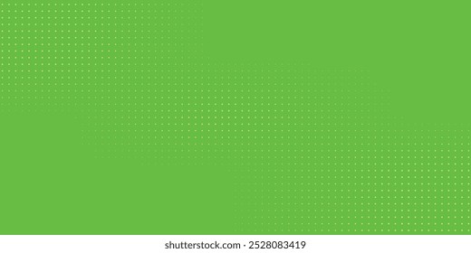 Dots halftone green color pattern gradient texture with technology digital background. Dots pop art comics with nature graphic design.