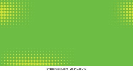 Dots halftone green color pattern gradient texture with technology digital background. Dots pop art comics with nature graphic design.