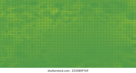 Pontos de meio-tom verde cor padrão textura gradiente com tecnologia digital fundo. Quadrinhos de arte pop pontos com design gráfico natureza EPS 10