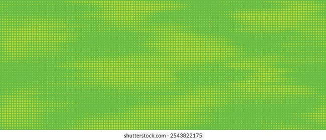 Pontos de meio-tom verde cor padrão textura gradiente com tecnologia digital fundo. Pontos pop art quadrinhos com design gráfico da natureza.