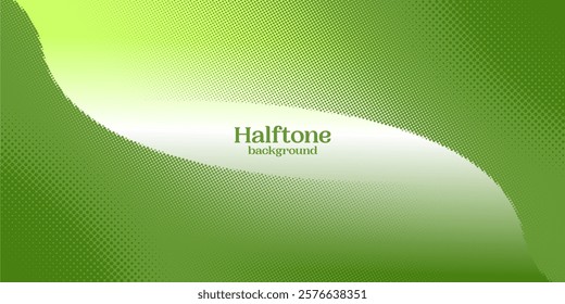 Dots halftone green color pattern gradient texture with technology digital background. Vector Eps