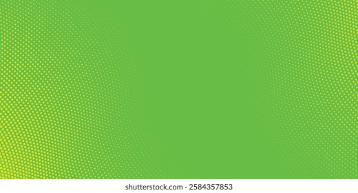 Dots halftone green color pattern gradient texture with technology digital background. Dots pop art comics