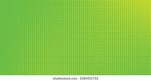 Dots halftone green color pattern gradient texture with technology digital background. Dots pop art comics with nature