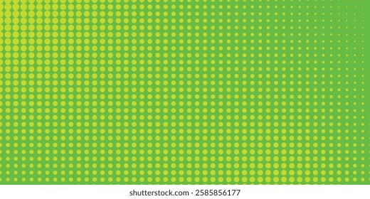 Dots halftone green color pattern gradient texture with technology digital background. Dots pop art comics