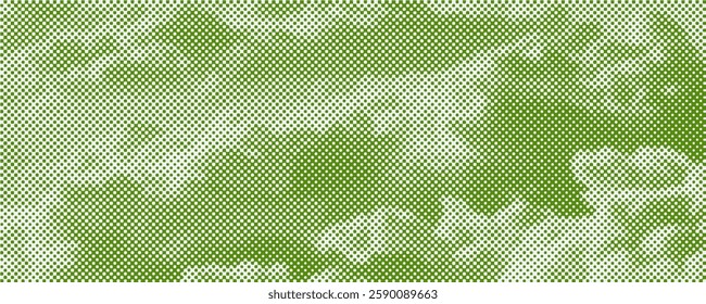Dots halftone green color pattern gradient texture background. Green dots background vector Illustration