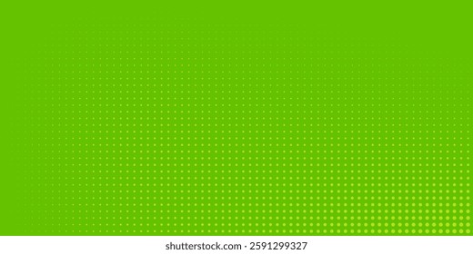 Dots halftone green color pattern gradient texture with technology digital background. Dots pop art comics with nature
