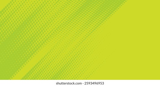 Dots halftone green color pattern gradient texture with technology digital background. Dots pop art comics with nature graphic design