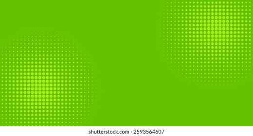 Dots halftone green color pattern gradient texture with technology digital background. Dots pop art 