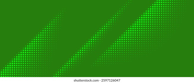 Dots halftone green color pattern gradient texture with technology digital background. Dots pop art comics with nature graphic design.eps 10