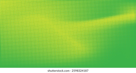 Dots halftone green color pattern gradient texture with technology digital background comic art