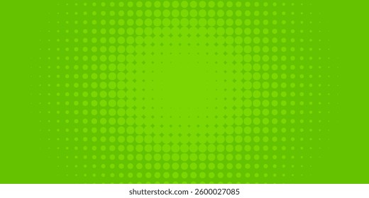 Dots halftone green color pattern gradient texture with technology digital background. Dots pop art comics with nature graphic design yellow arts