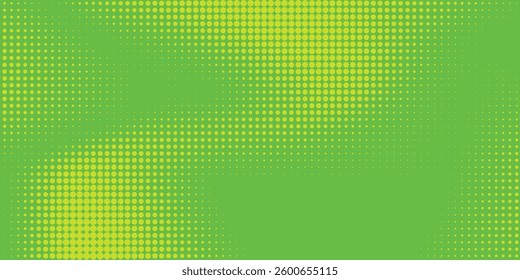 Dots halftone green color pattern gradient texture with technology digital background. Dots pop art comics with nature graphic design.