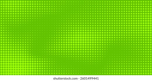 Dots halftone green color pattern gradient texture with technology digital background. Dots pop art comics with  modern