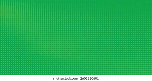 Dots halftone green color pattern gradient texture with technology digital background. Dots pop art comics with nature  dotted arts