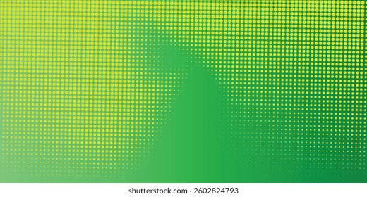 Dots halftone green color pattern gradient texture with technology digital background comic art