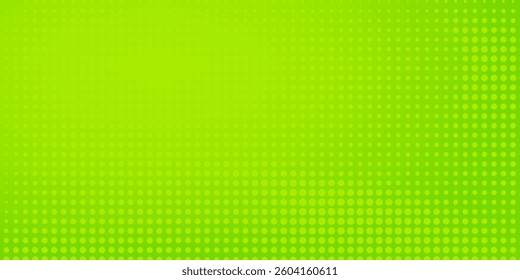Dots halftone green color pattern gradient texture with technology digital background. Dots pop art comics with nature dot