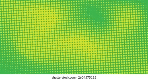 Dots halftone green color pattern gradient texture with technology digital background comic art