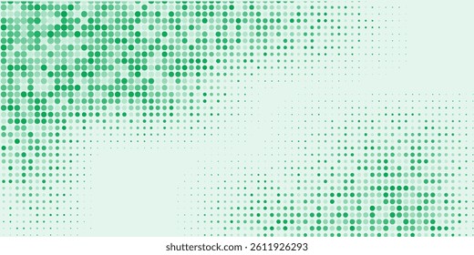 Dots halftone green color pattern gradient texture with technology digital background. Dots pop art comics with summer background. modern abstract