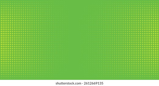 Dots halftone green color pattern gradient texture with technology digital background. Dots pop art comics with nature graphic design.