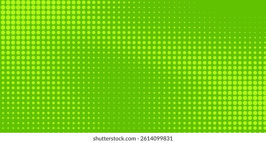 Dots halftone green color pattern gradient texture with technology digital background. Dots pop art comics with nature graphic design.