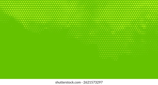 Dots halftone green color pattern gradient texture with technology digital background. Dots pop art comics with nature graphic design. vector