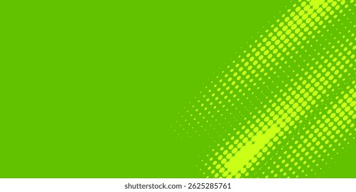 Textura de gradiente de patrón de color verde semitono de puntos con tecnología de fondo digital. Cómics de arte pop con naturaleza. eps 10