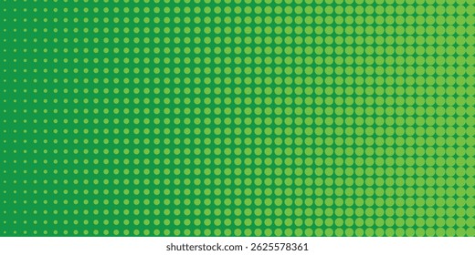 Dots Halbton grüne Farbe Muster Farbverlauf Textur mit Technologie digitalen Hintergrund. Dots Pop Art Comics mit Natur Grafik-Design.