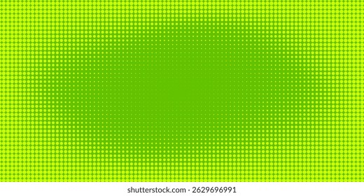 Dots halftone green color pattern gradient texture with technology digital background. Dots pop art comics with nature graphic design.