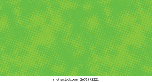 Dots halftone green color pattern gradient texture with technology digital background. Dots pop art comics  modern
