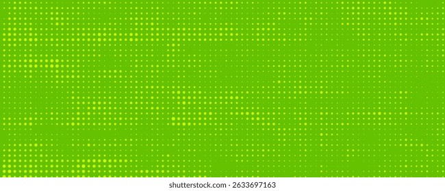 Dots halftone green color pattern gradient texture with technology digital background. Dots pop art comics with nature graphic design.