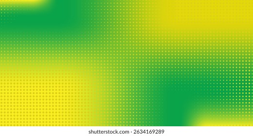 Dots halftone green color pattern gradient texture with technology digital background. Dots pop art comics with nature graphic design.