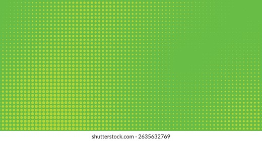 Dots halftone green color pattern gradient texture with technology digital background. Dots pop art comics with nature  sport arts