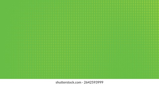 Textura de gradiente de patrón de color verde semitono de puntos con tecnología de fondo digital. Cómics de arte pop de puntos con Diseño gráfico de la naturaleza. moderno