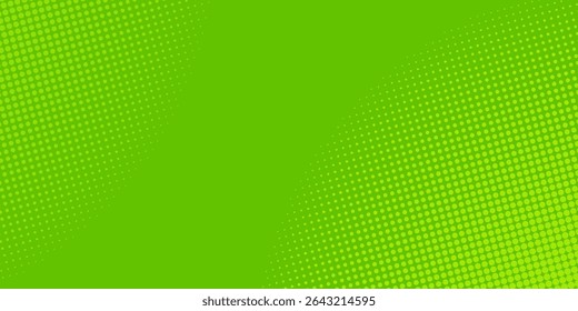 Dots halftone green color pattern gradient texture with technology digital background. Dots pop art comics with nature graphic design.